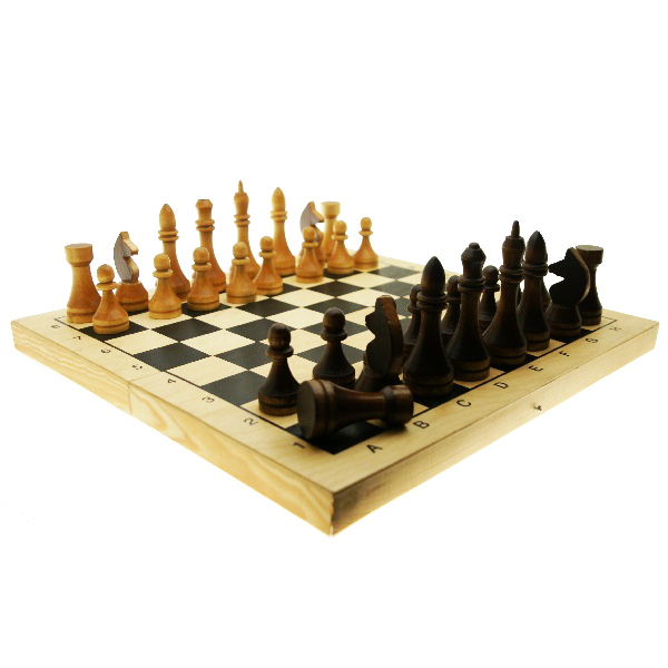Набор шахматных фигур, матовый пластик 6см