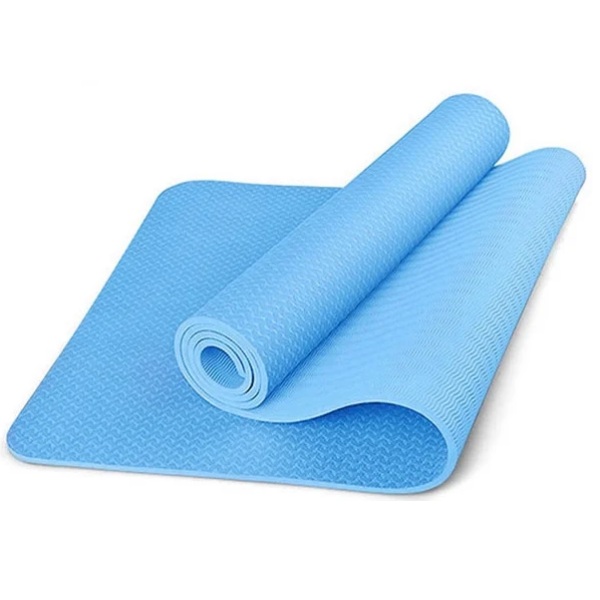 Коврик для йоги, материал TPE 183х61х0,6 см, голубой