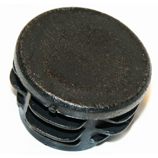 Заглушка круглая на диаметр трубы 48мм внутренняя плоская черная
