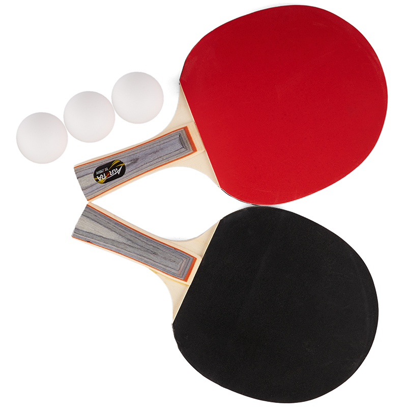 Набор для настольного тенниса AURORA 2 ракетки с длинной ручкой и 3 мяча, блистер