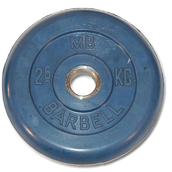 Диск обрезиненный MB Barbell Стандарт d-26mm  2,5кг, синий