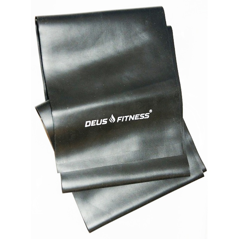 Эластичная лента DEUS FITNESS, нагрузка 30 LBS. Цвет: черный