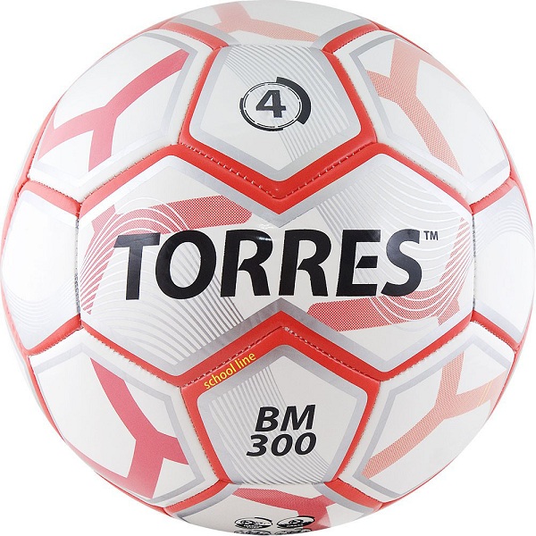Мяч футбольный Torres BM300 р 4 глянцевый из синтетической кожи 