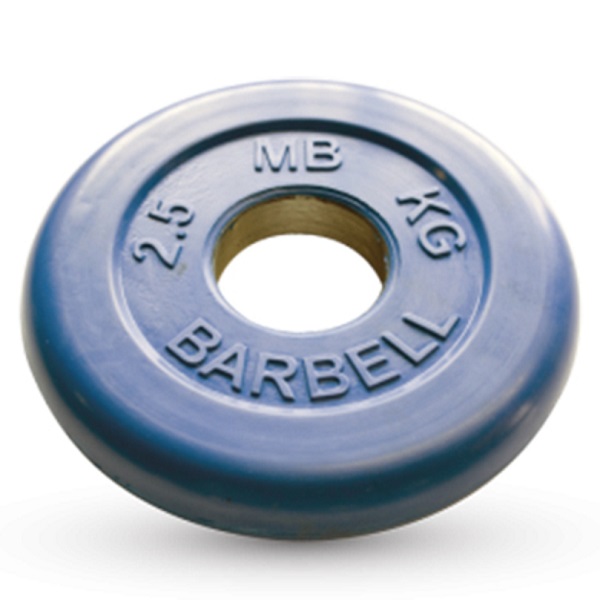 Диск обрезиненный MB Barbell Стандарт d-51mm  2,5кг, синий