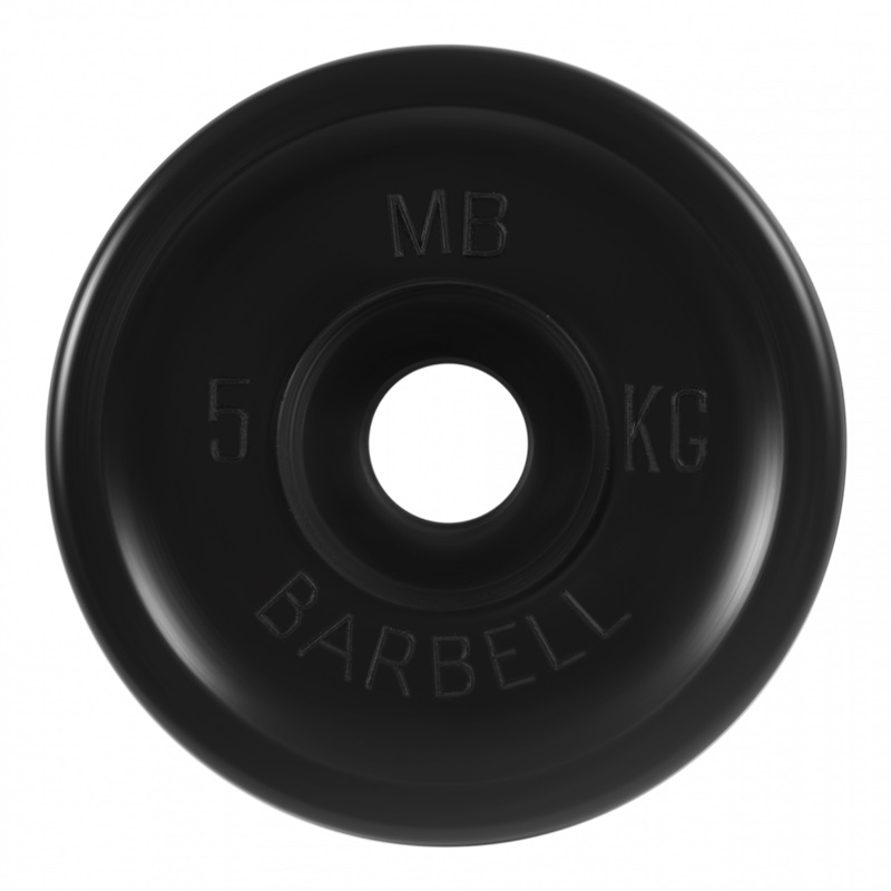 Диск обрезиненный черный Евро-классик Barbell  5кг