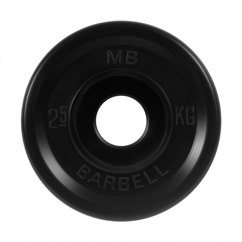 Диск обрезиненный черный Евро-классик Barbell  2,5кг