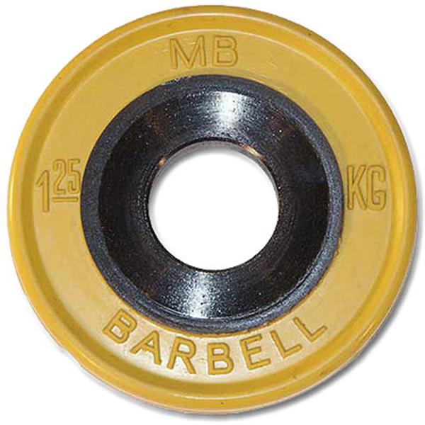 Диск обрезиненный Евро-классик Barbell  1,25 кг. Желтый