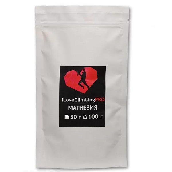 Магнезия спортивная "iLoveClimbing PRO", сухой порошок, пакет 0,1кг