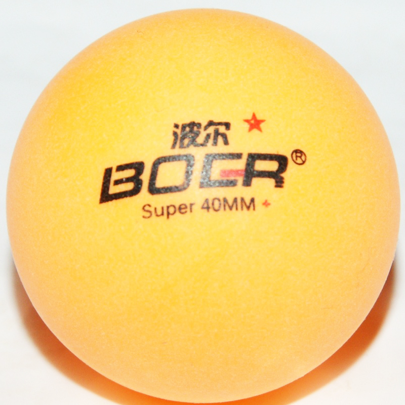 Мячи для настольного тенниса BOER одна звезда, размер 40+ , упаковка 3шт , цвет оранжевый