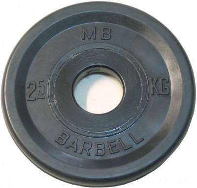 Диск обрезиненный черный Евро-классик Barbell  2,5кг