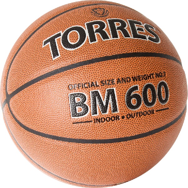Мяч баскетбольный Torres BM600,  р.7 темнокоричневый