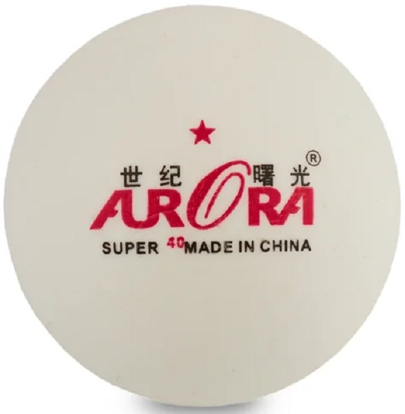 Мячи для настольного тенниса  AURORA 100 штук в пакете, 40мм..Одна звезда, белые