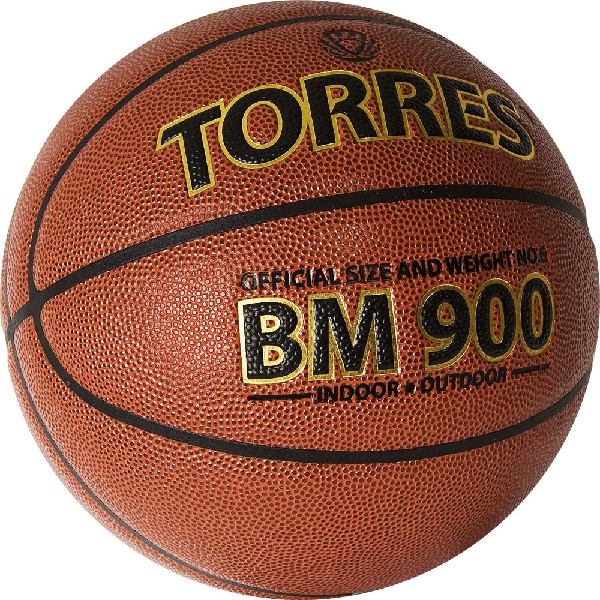 Мяч баскетбольный Torres BM900,  р.5 темно-коричневый