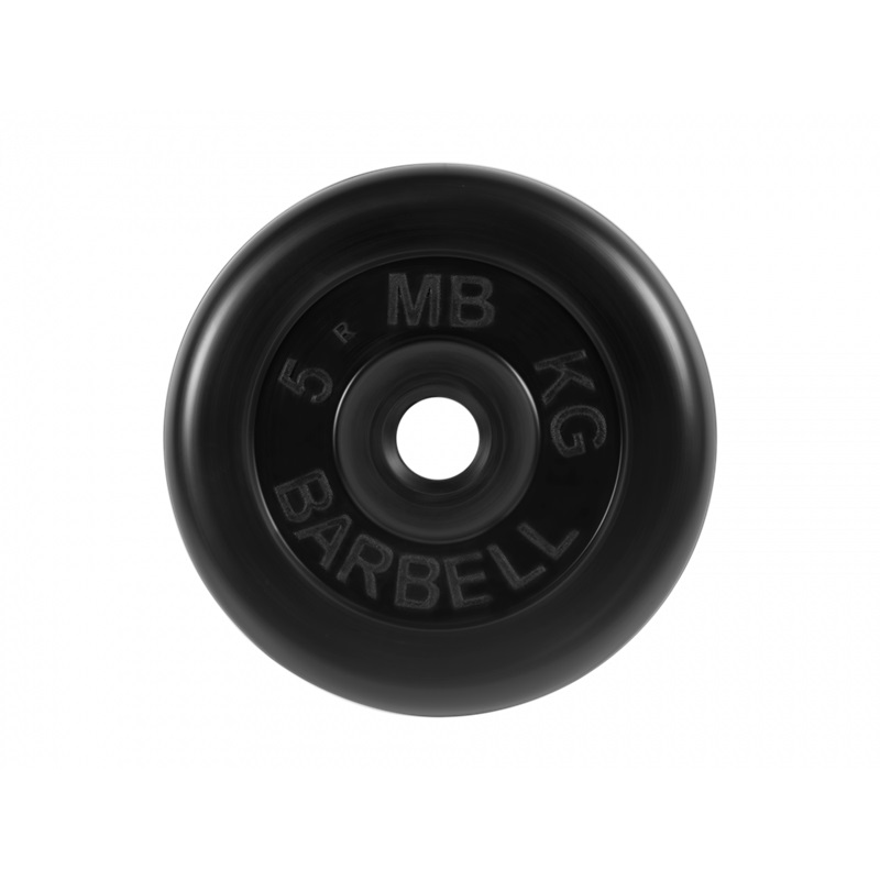 Диск обрезиненный черный MB Barbell Стандарт d-31mm  5кг