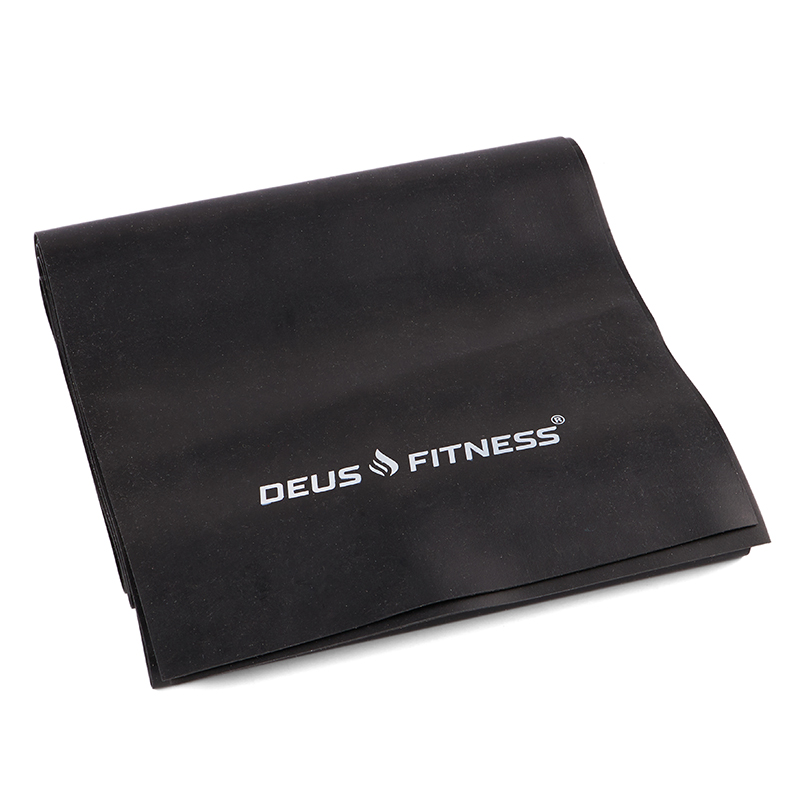 Эластичная лента DEUS FITNESS, нагрузка 30 LBS. Цвет: черный