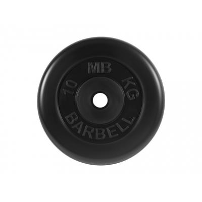 Диск обрезиненный черный MB Barbell Стандарт d-31mm 10кг