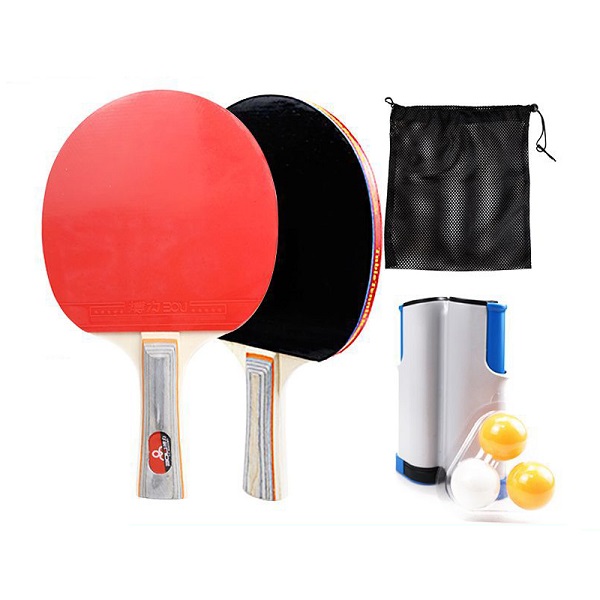 Набор для настольного тенниса BOLI, 2 ракетки плюс 3 шарика, плюс сетка, чехол - мешок