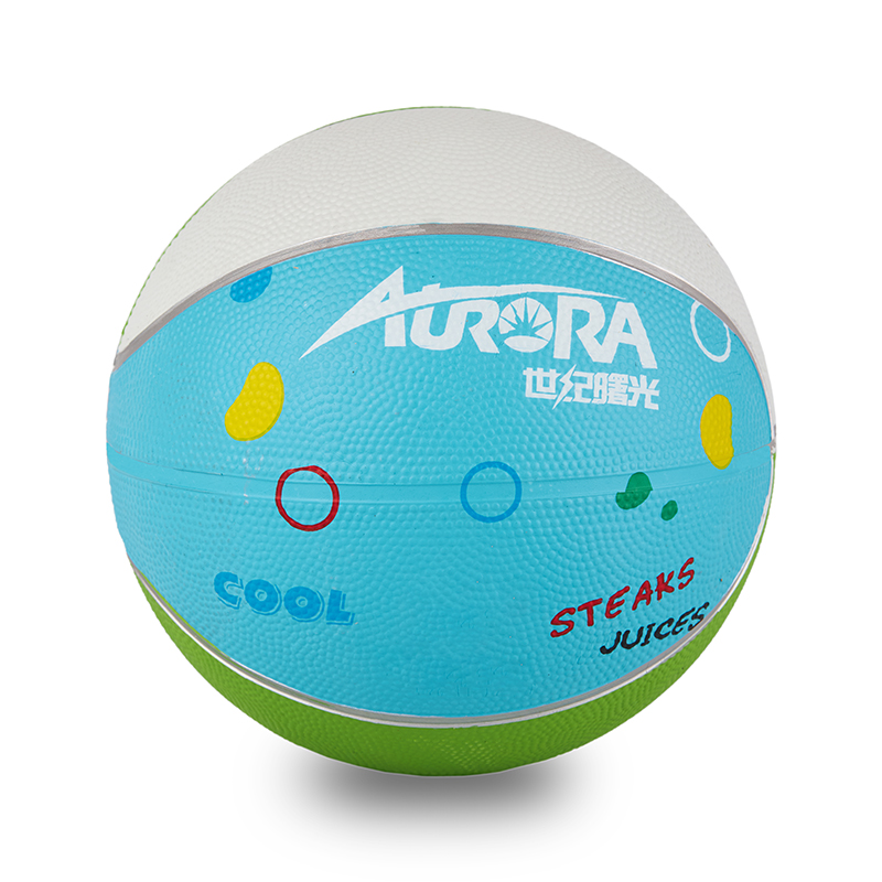 Мяч баскетбольный AURORA Best, размер 3, материал-резина, сине-бело-зеленый