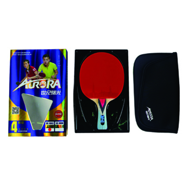 Профессиональная ракетка для настольного тенниса AURORA, длинная ручка, 4 звезды, с чехлом 