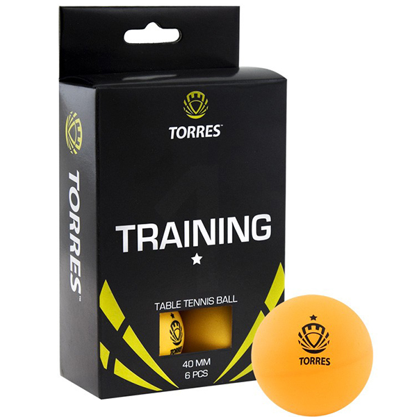 Мяч для настольного тенниса TORRES Training 1 6 штук в упаковке