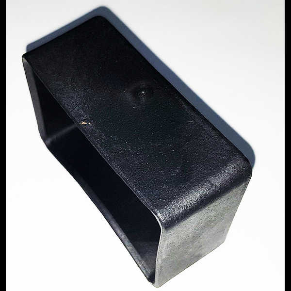 Заглушка профильная внешняя прямоугольная на профиль 40х60 мм пластик черная плоская