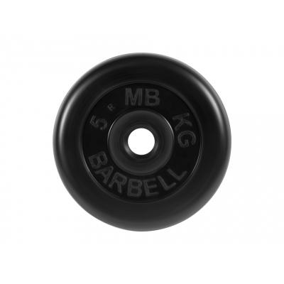 Диск обрезиненный черный MB Barbell Стандарт d-31mm  5кг