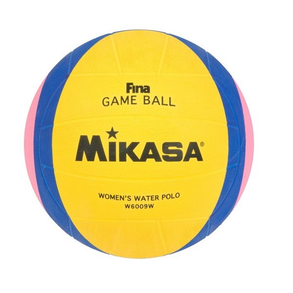 Мяч для водного поло Mikasa женский. FINA Approved Желто-синий-розовый