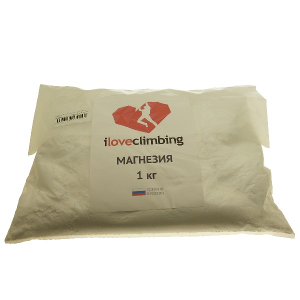 Магнезия спортивная "iLoveClimbing PRO", сухой порошок, пакет 1кг