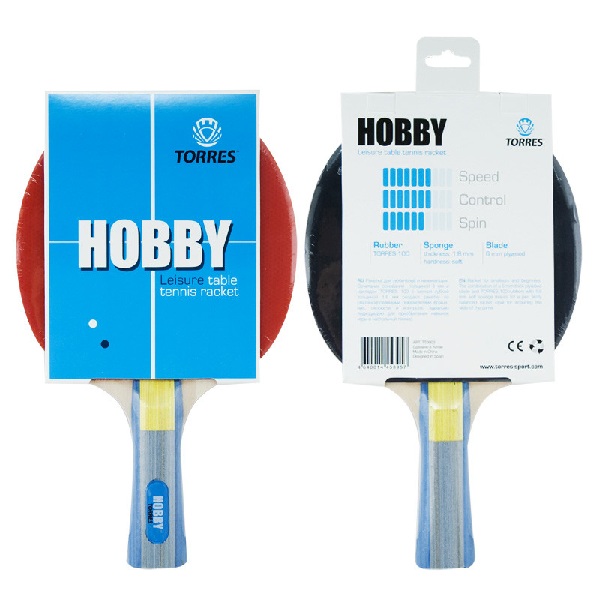 Ракетка для настольного тенниса  TORRES Hobby для любителей накладка 1,8 мм