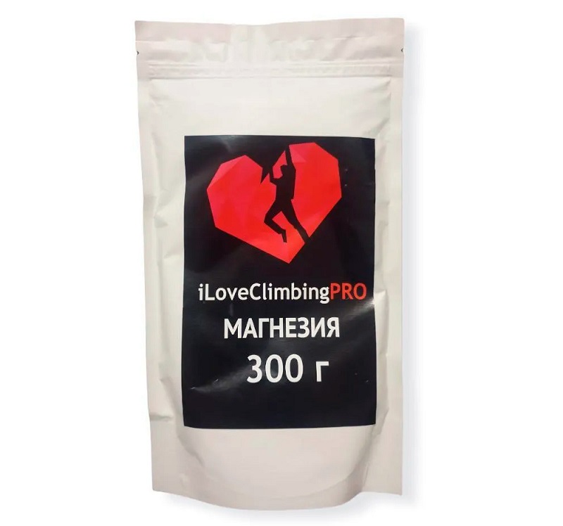 Магнезия спортивная "iLoveClimbing PRO", сухой порошок, пакет 0,3кг