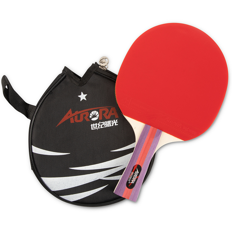 Ракетка для настольного тенниса AURORA, одна звезда, длинная ручка, double reverse, в чехле