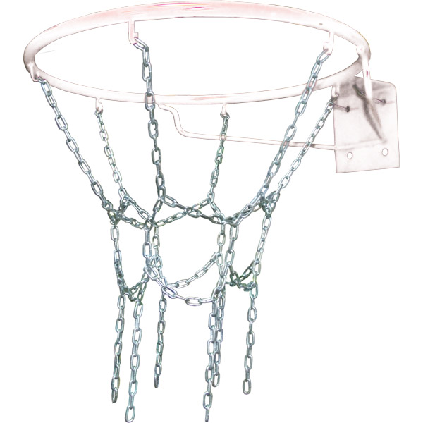 Антивандальная баскетбольная сетка 2мм из короткозвенной цепи для  No-7 и No-5, на 6 посадочных мест
