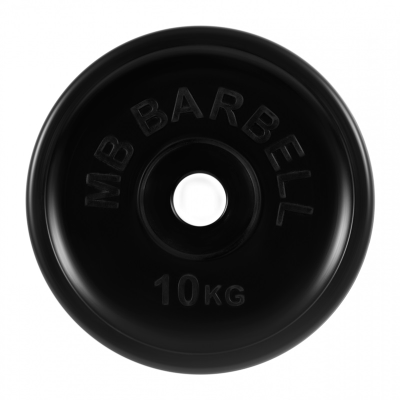 Диск обрезиненный черный Евро-классик Barbell 10кг